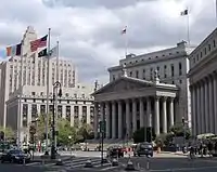 Vista de edifícios em Foley Square