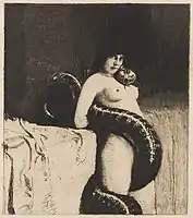 Sensualidade, água-forte, 1889