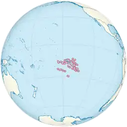 Localização da Polinésia Francesa