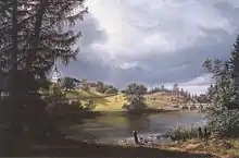 Frogner Manor (1842), pintado por JC Dahl para Benjamin Wegner. A pintura estava na posse da família von Hosstrup em Hamburgo.