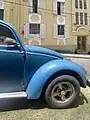 Fusca azul na Rua Pires de Almeida