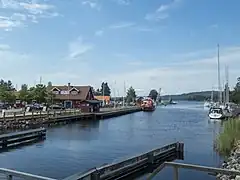 O canal de Göta em Karlsborg
