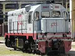 EMD G12 #3662 Modernizada da FTL na oficina central da empresa