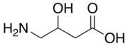 Estrutura química de Ácido gama-amino-beta-hidroxibutírico