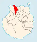 Localização do município de Santa María de Guía de Gran Canaria na ilha de Grã Canária