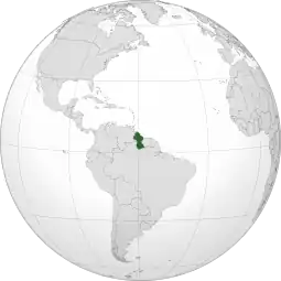 Localização Guiana
