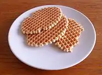 Galettes campinoises é um tipo de galette ou waffle populares na Bélgica.