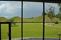 Os três Montes de Uppsala visto do museu