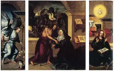 Garcia Fernandes, Tríptico da Aparição de Cristo à Virgem, 1531, 98,5 x 123,5&nbsp;cm