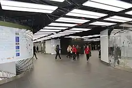 Salas de transferência do RER.