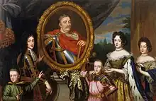Apoteose de João III Sobieski rodeado pela sua família.