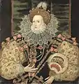 George Gower: Retrato de Elisabeth I, c. 1588. Leicester Galleries