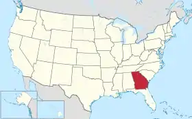 Localização da Geórgia nos Estados Unidos