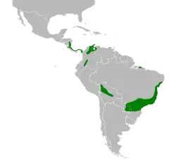 Distribuição da juriti-vermelha