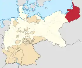 Localização de Prússia Oriental