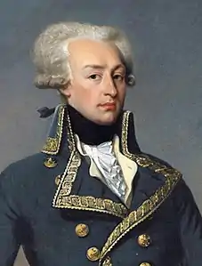 Marques de Lafayette, comandante do exército francês.