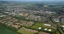 Vista aérea de Glenrothes a partir de sudeste