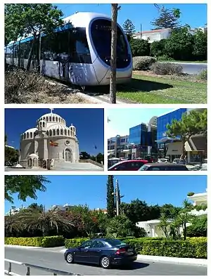 Montagem da cidade de Glyfáda