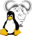 Logotipos dos projetos GNU e Linux