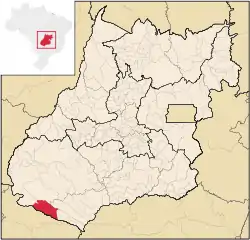 Localização de Aporé em Goiás