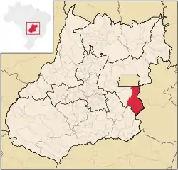 Localização de Cristalina em Goiás