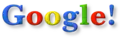 O logo Google!, usado entre outubro de 1998 e maio de 1999.