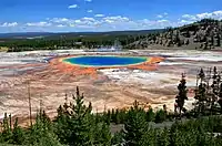 Grand Prismatic Spring, no Parque Nacional de Yellowstone, Estados Unidos