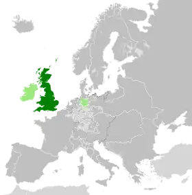 Localização de Grã-Bretanha