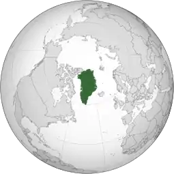 Localização de Gronelândia / Groenlândia / Groelândia