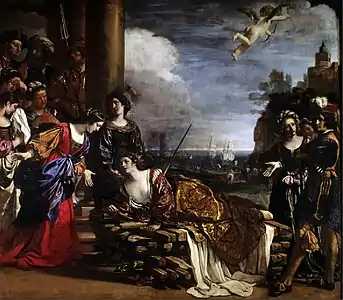 Morte de Dido, de Guercino.