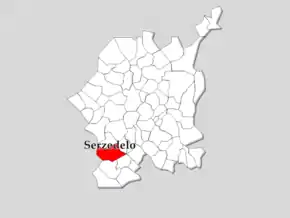 Localização no município de Guimarães