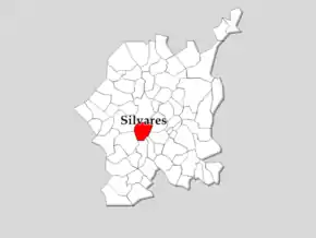 Localização no município de Guimarães