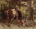 Gustave Courbet - Cavalo na floresta, 1863.
