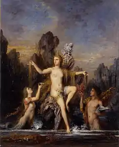 Vênus nascendo do mar por Gustave Moreau, 1866, no Museu de Israel