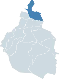 Localização de Gustavo A. Madero na Cidade do México