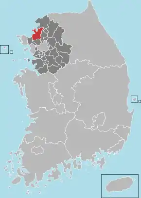 Localização de Paju na Coreia do Sul