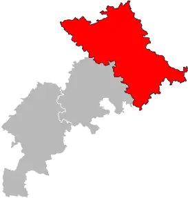 Situation de l'arrondissement de Toulouse dans le département Haute-Garonne.