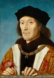 Retrato de Henrique VII, atribuído a Michel Sittow, 1500