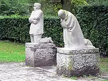 The Grieving Parents, memorial ao filho de Kollwitz, Peter, no Cemitério dos Mortos de Guerra.