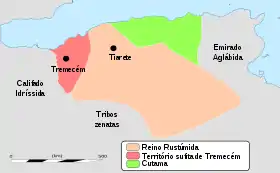 Localização de Reino Rustâmida