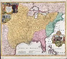 Amplissimae Regionis Mississipi, por volta de 1720