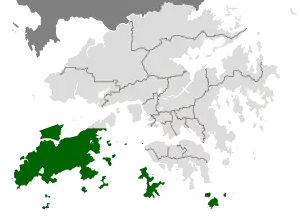 Localização de Distrito das Ilhas (Hong Kong) em Hong Kong