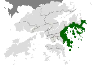 Localização de Sai Kung (Hong Kong) em Hong Kong