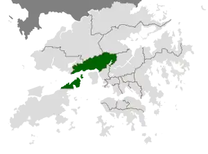 Localização de Tsuen Wan em Hong Kong