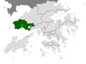 Localização de Tuen Mun em Hong Kong