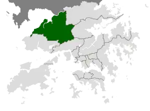 Localização de Yuen Long em Hong Kong