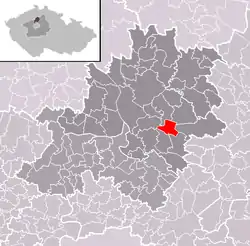 Localização de Hostín