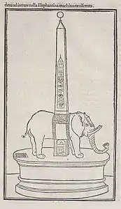 Gravura na "Hypnerotomachia Polyphili" que inspirou Bernini.