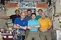 Os seis integrantes da Expedição 31 na ISS.