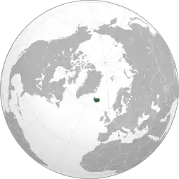 Localização da Islândia